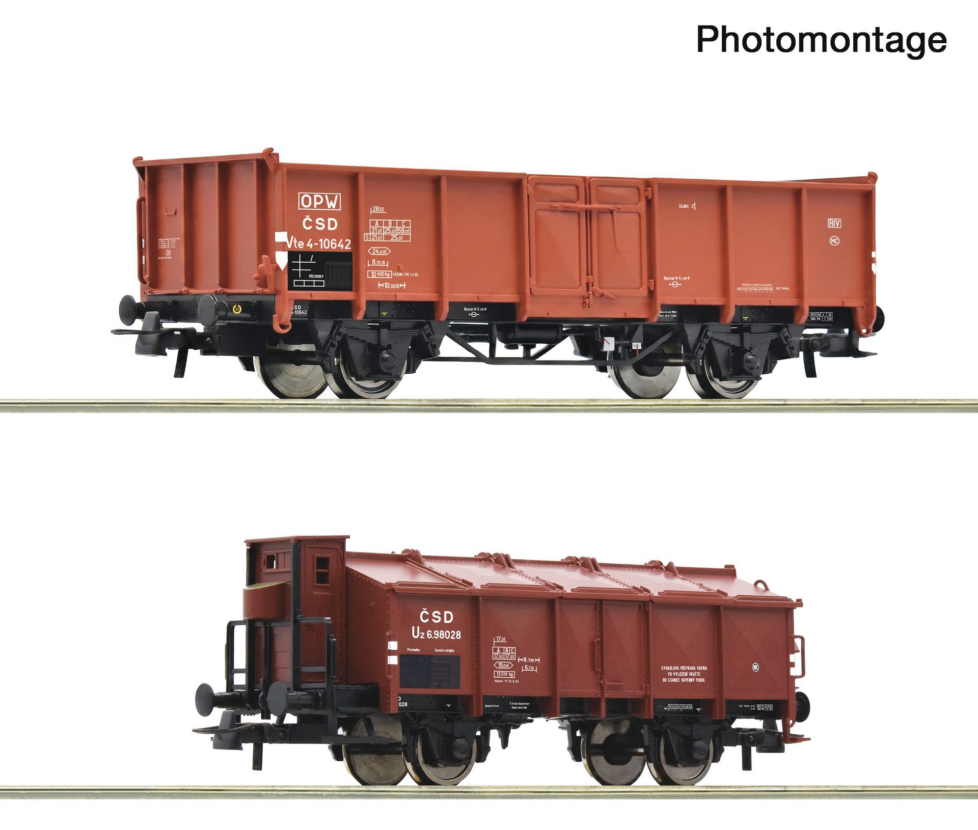 Roco 6600396 - 2er Set Güterwagen CSD