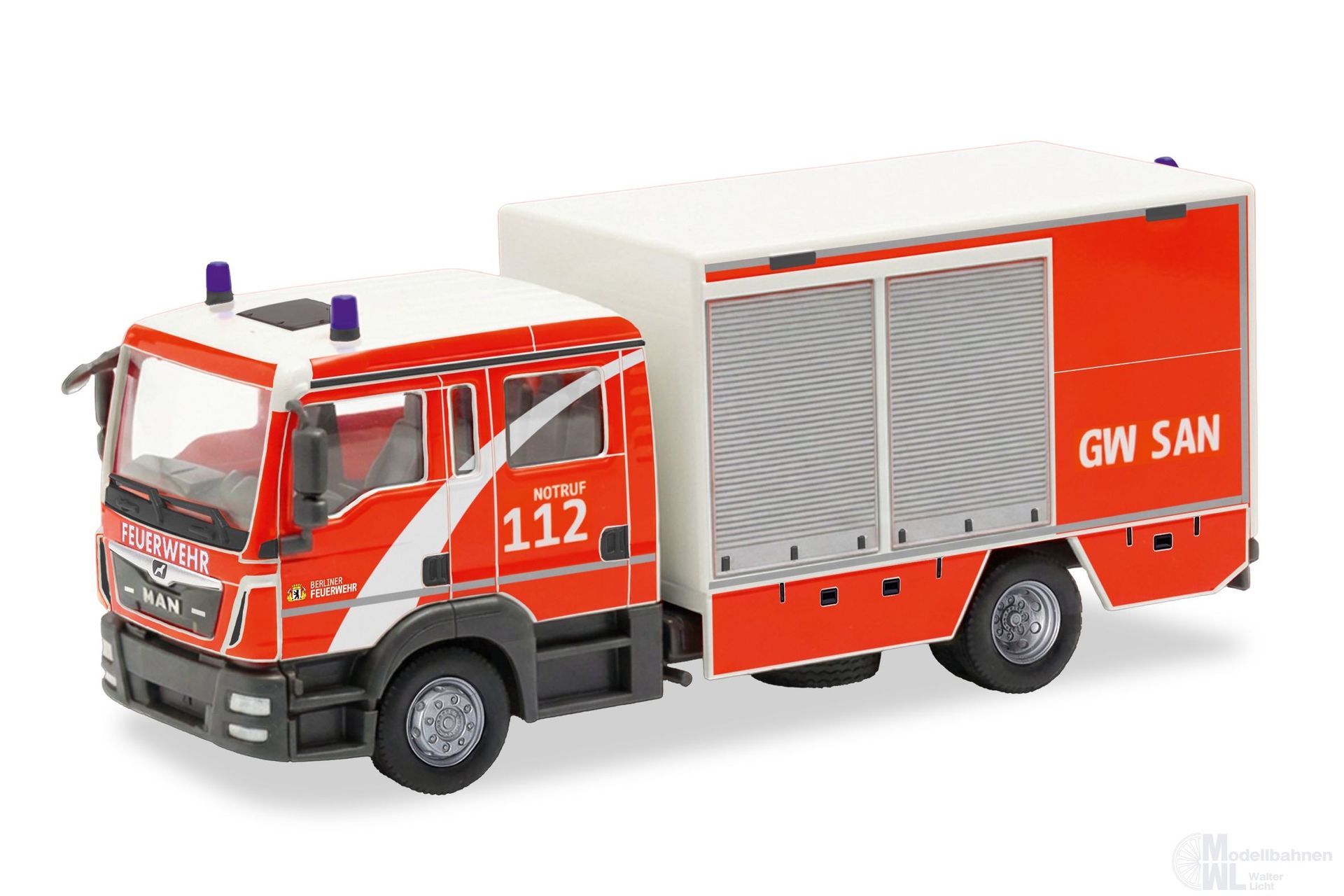 Herpa 099585 - MAN TGL E6 Gerätewagen-SAN Berliner Feuerwehr H0 1:87