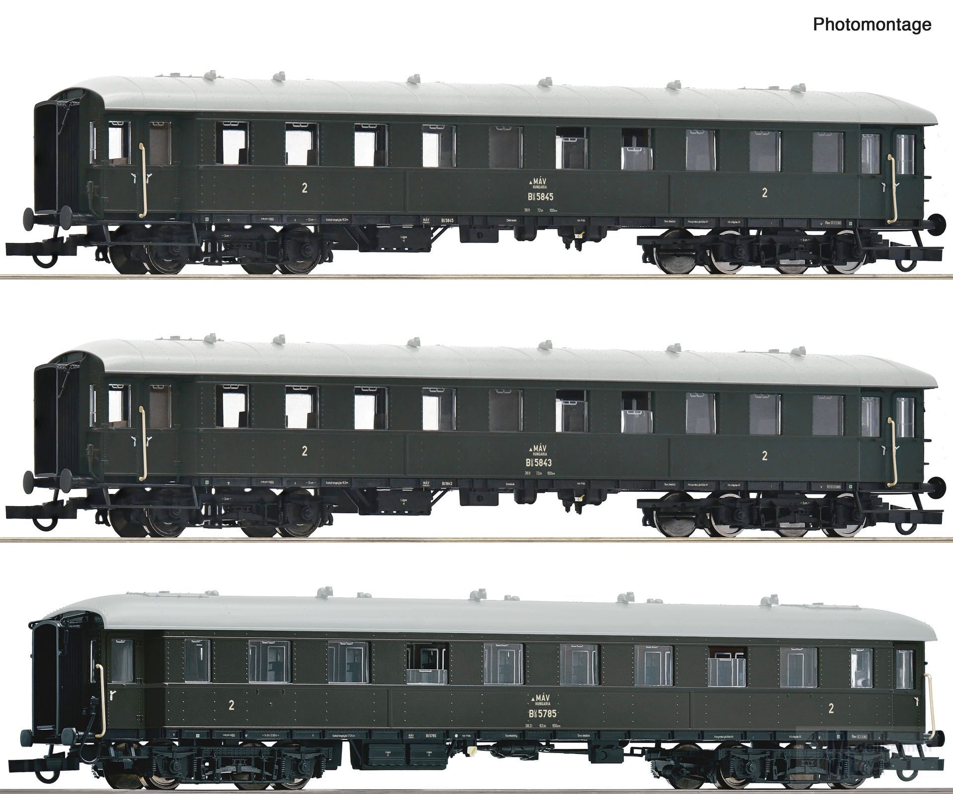 Roco 6200132 - Personenwagen Set MAV Ep.III/IV 3.tlg. H0/GL