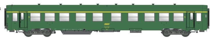LS Models MW40042 - Personenwagen SNCF Ep.IVa USI A4t4 1.Kl. H0/GL