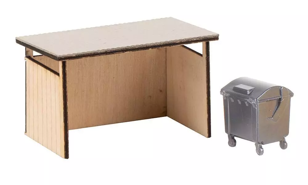 Faller 180300 - Mülltonnenunterstand mit Wertstoffbehälter