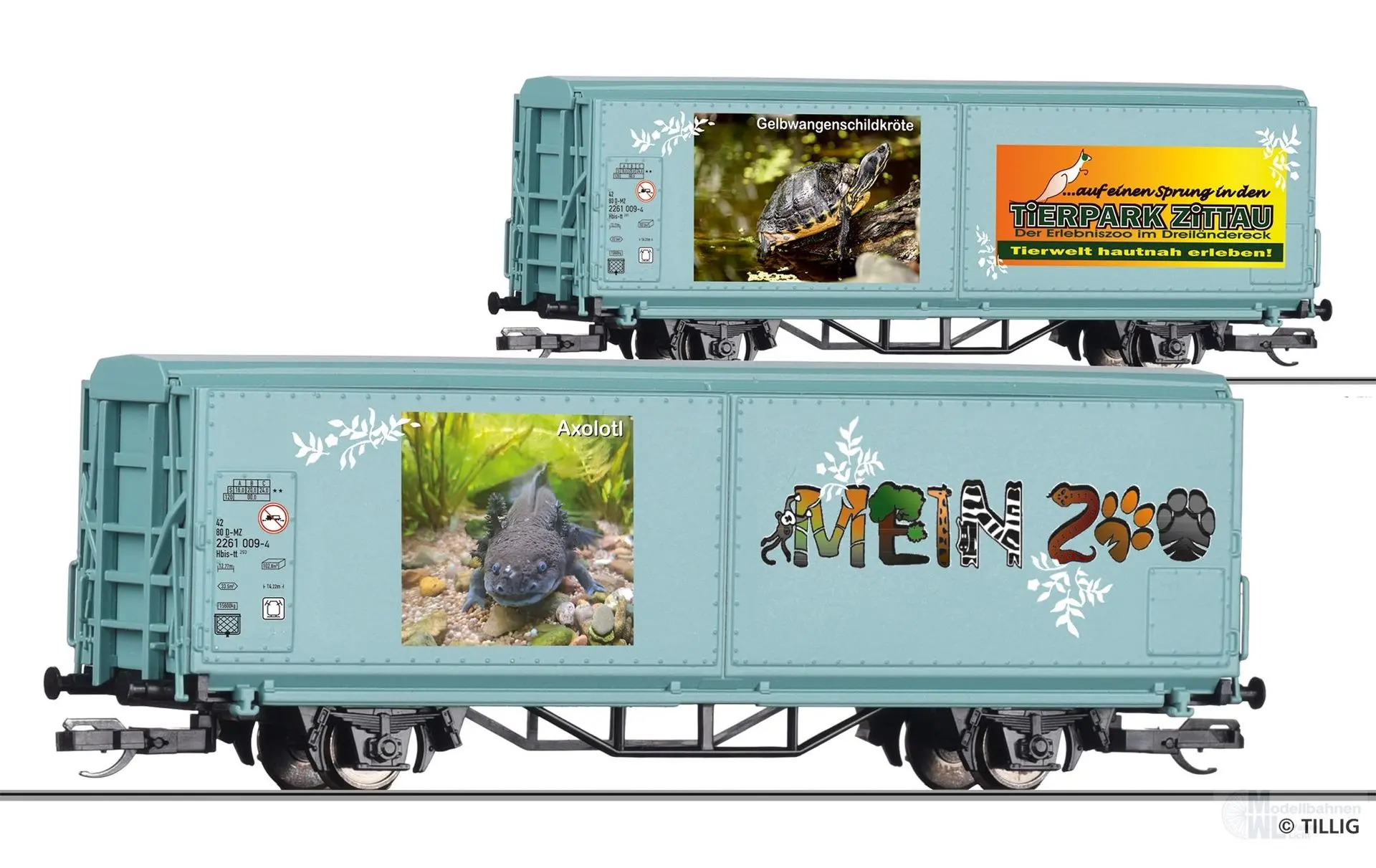 Tillig 14858 - START-Schiebewandwagen Hbis-tt Mein Zoo TT 1:120