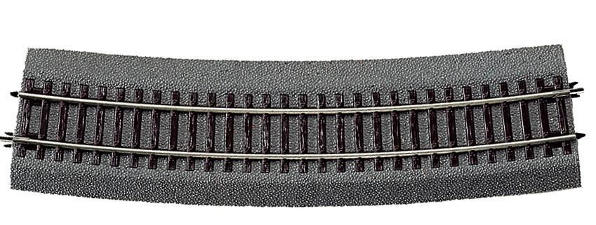 Roco 42527 - Gleis gebogen Radius R9 15° mit Bettung H0/GL
