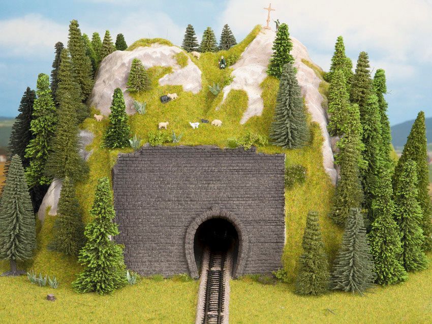 Noch 44790 - Vorsatz-Portal 1-gleisig, 2 Stück, 9 x 7 cm Z 1:220