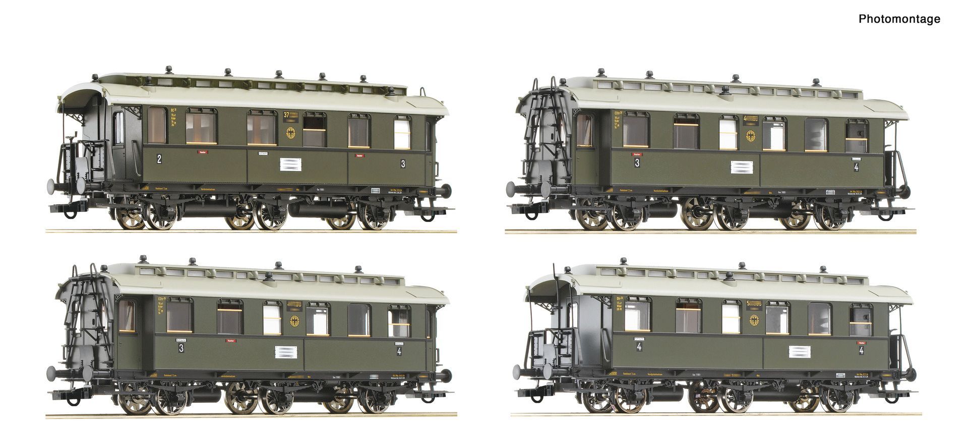 Roco 6200296 - Personenwagen Set DRG Ep.II 4.tlg H0/GL