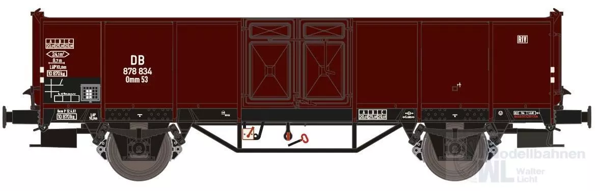 Exact Train 23900 - Güterwagen offen DB Ep.III Omm53 H0/GL