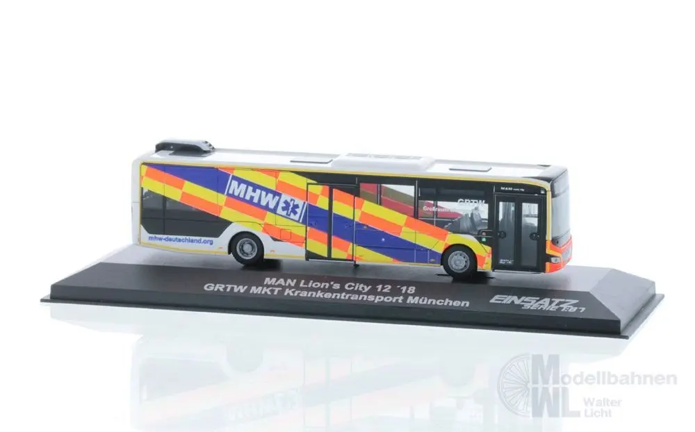 Rietze 75387 - MAN Lion´s City 12 ´18 GRTW MKT Krankentransport München H0 1:87