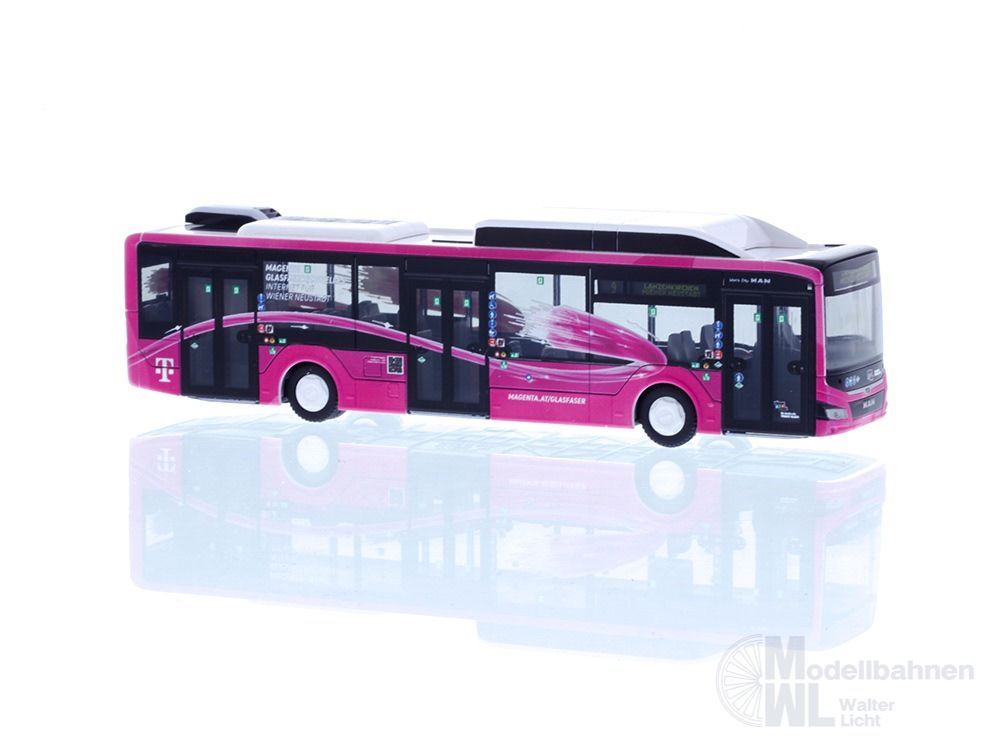 Rietze 75414 - MAN Lion´s City 12 ´18 CNG Wiener Neustadt - Magenta (AT) H0 1:87