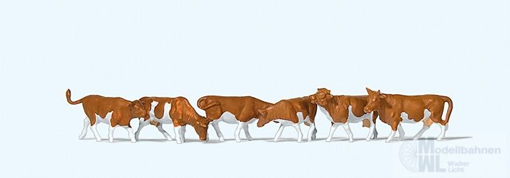 Preiser 79155 - Kühe braun gefleckt N 1:160
