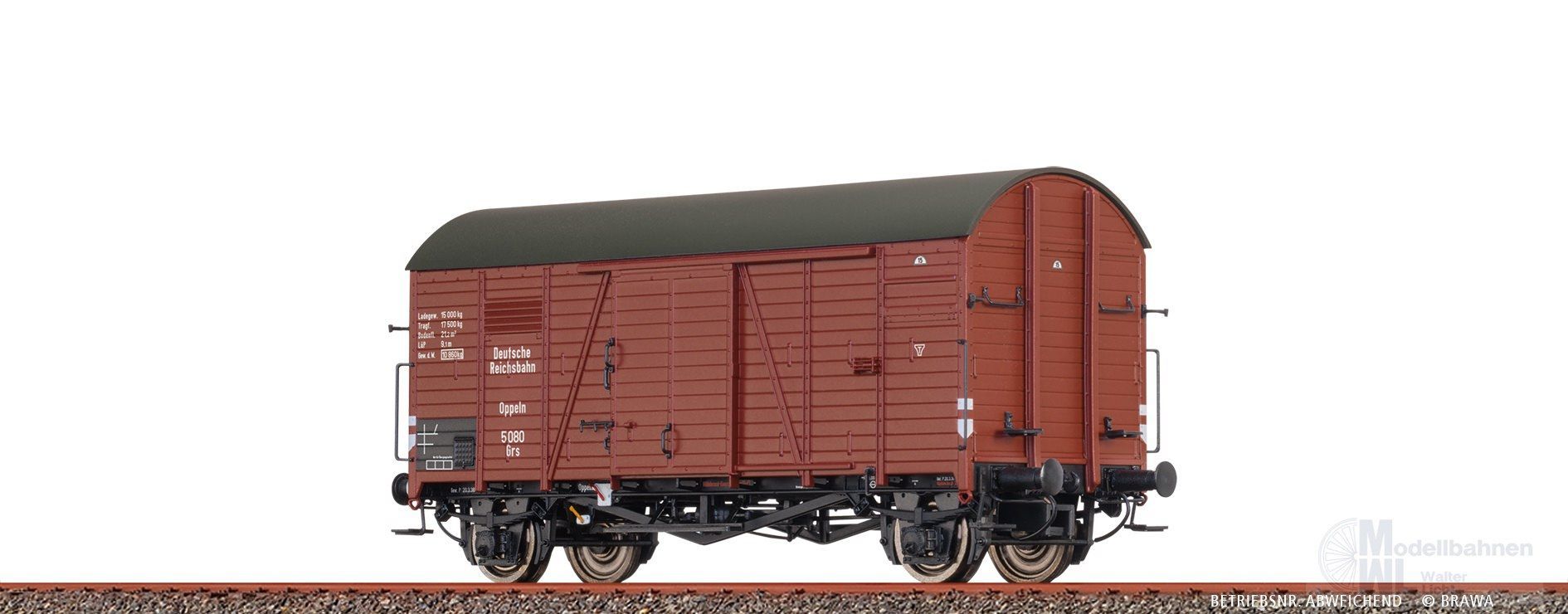 Brawa 50647 - Güterwagen ged. DRG Ep.II Grs H0/GL