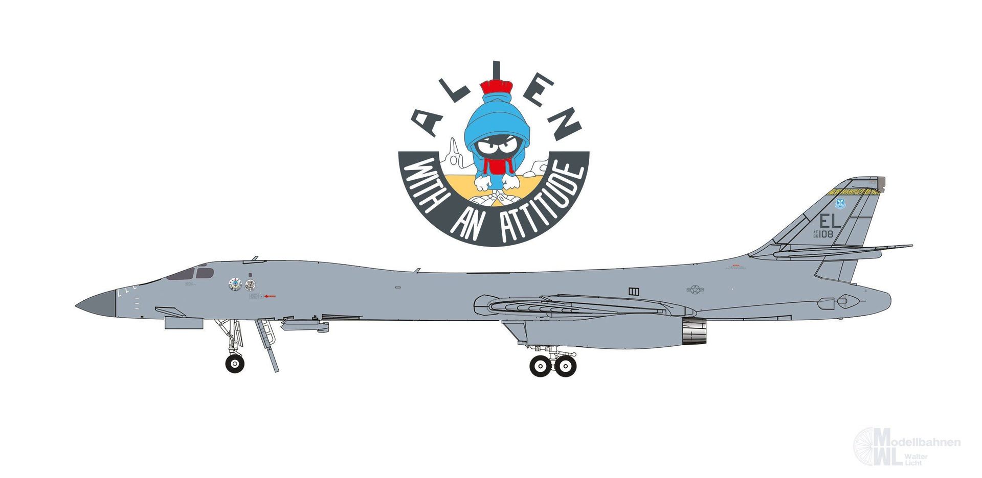 Herpa 573658 - B-1B USAF - 37th BS Alien H0 1:200