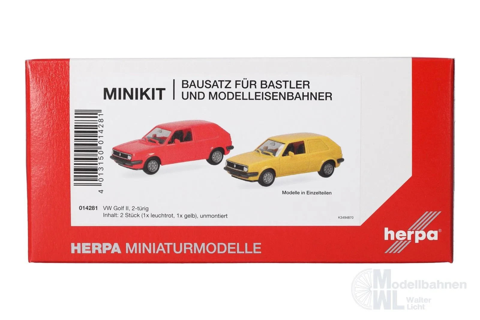 Herpa 014281 - MiKi VW Golf II 2-türig 2 Stück H0 1:87