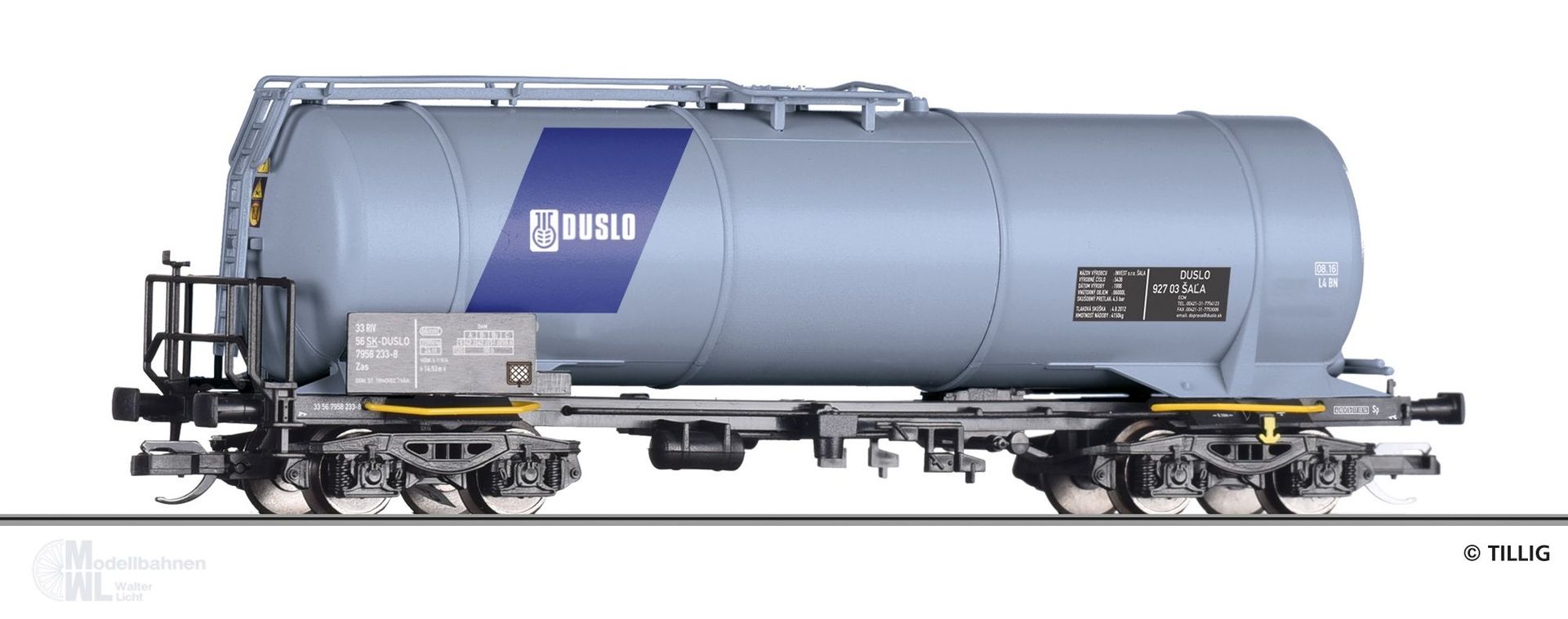 Tillig 18508 - Kesselwagen Zas DUSLO a.s. (SK) Ep.VI TT 1:120