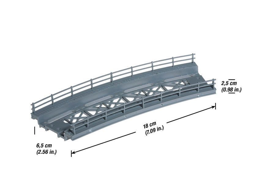 Noch 21350 - Brückenfahrbahn, gebogen Radius 360 mm H0 1:87 Noch 21350 - Brückenfahrbahn, gebogen Radius 360 mm H0 1:87