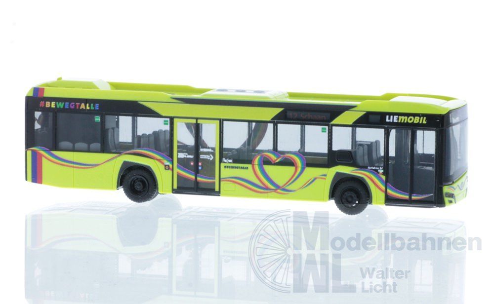 Rietze 77213 - Solaris Urbino 12´19 LIEmobil - Regenbogenbus (FL) H0 1:87