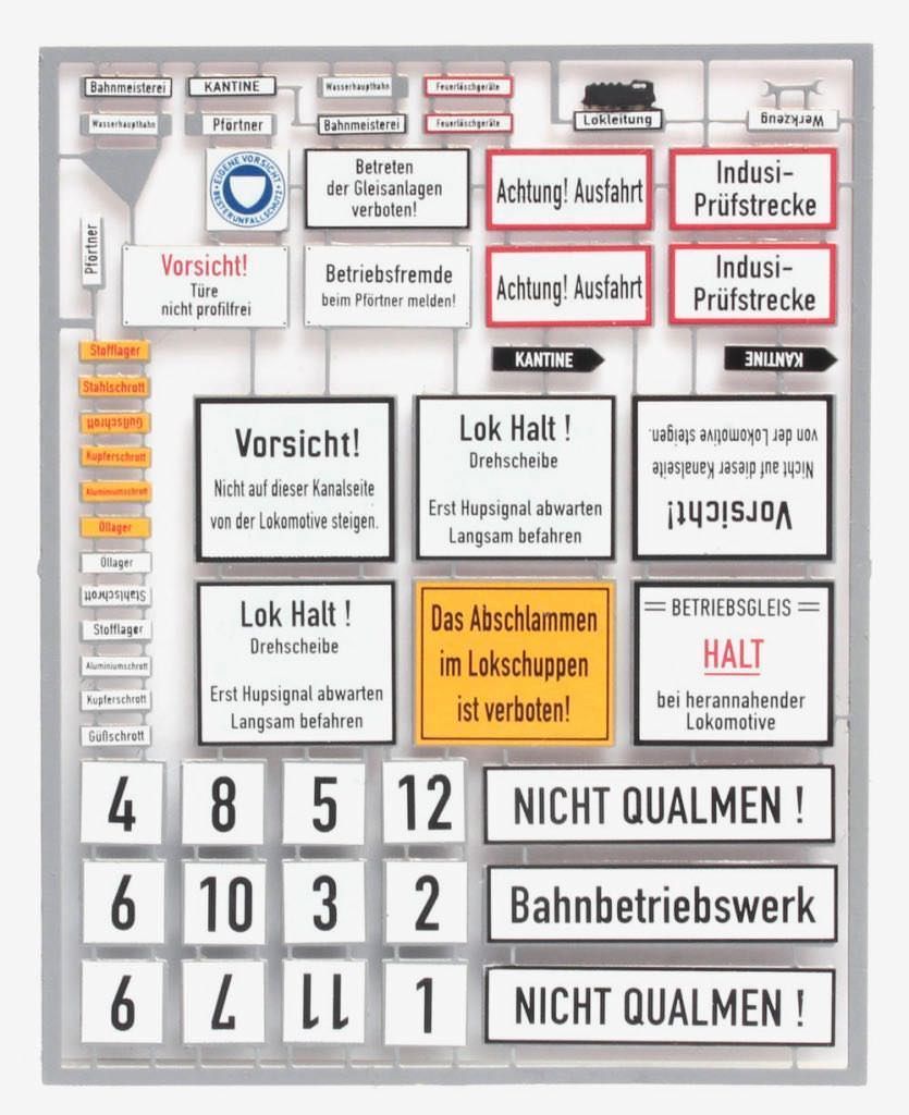 ARTITEC b.v. 10352 - Betriebswerkschilder, Epoche III-IV BAUSATZ H0 1:87 ARTITEC b.v. 10352 - Betriebswerkschilder, Epoche III-IV BAUSATZ H0 1:87
