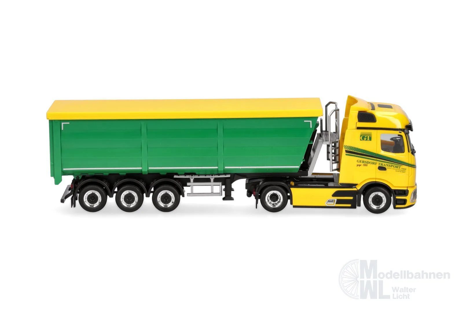 Herpa 321006 - Mercedes-Benz Actros L ProCab Stahlmulden-Sattelzug H0 1:87