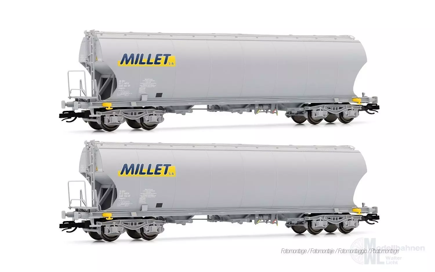 Arnold 9763 - Getreidesilowagen Set F-MISA Ep.VI Millet 2.tlg. TT 1:120