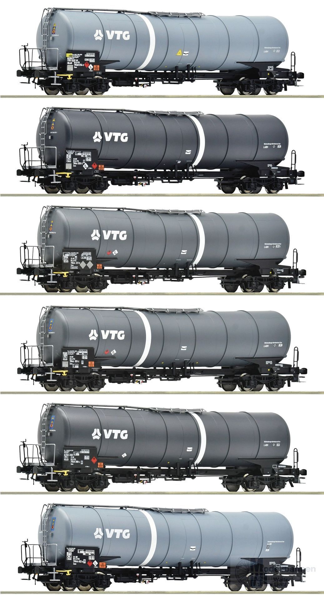 Roco 6600007 - Kesselwagen Set VTG Ep.VI 6.tlg. KEIN EINZELVERKAUF H0/GL