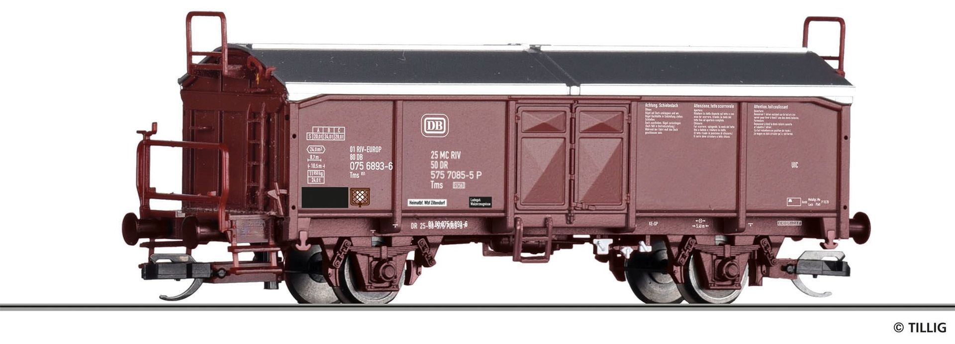 Tillig 17675 - Schiebedachwagen DB Ep.IV Tms 851 TT 1:120