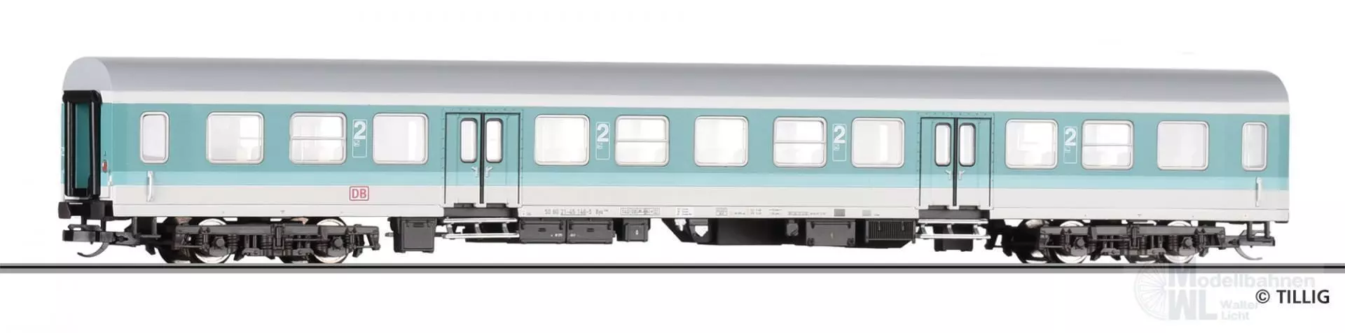 Tillig 12604 - Personenwagen DB AG Ep.V 2.KL. By 438 Bauart Halberstatdt TT 1:120