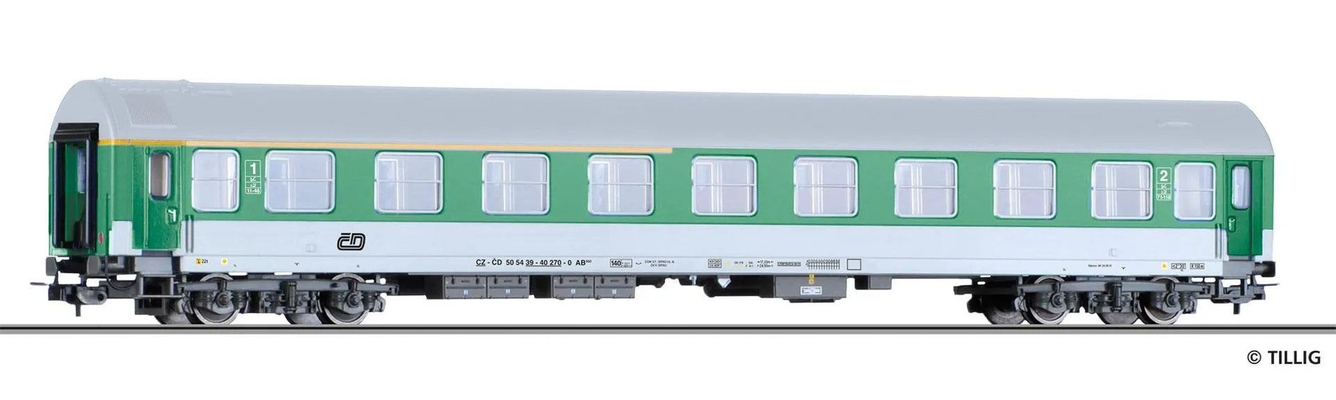 Tillig 74957 - Personenwagen CD Ep.V 1./2.Kl. AB 350 Typ Y H0/GL
