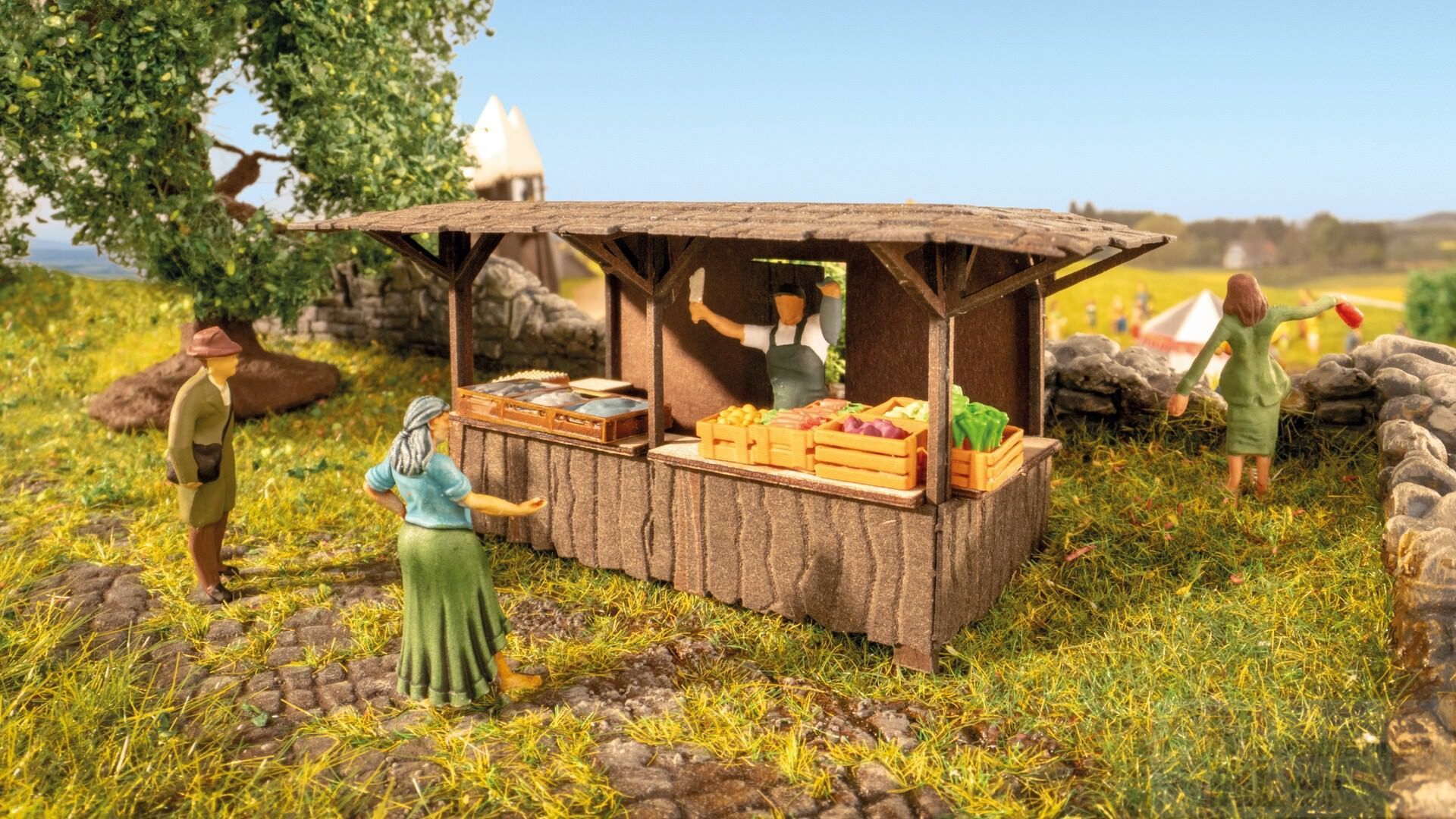 Noch 14384 - Mittelalterstand H0 1:87