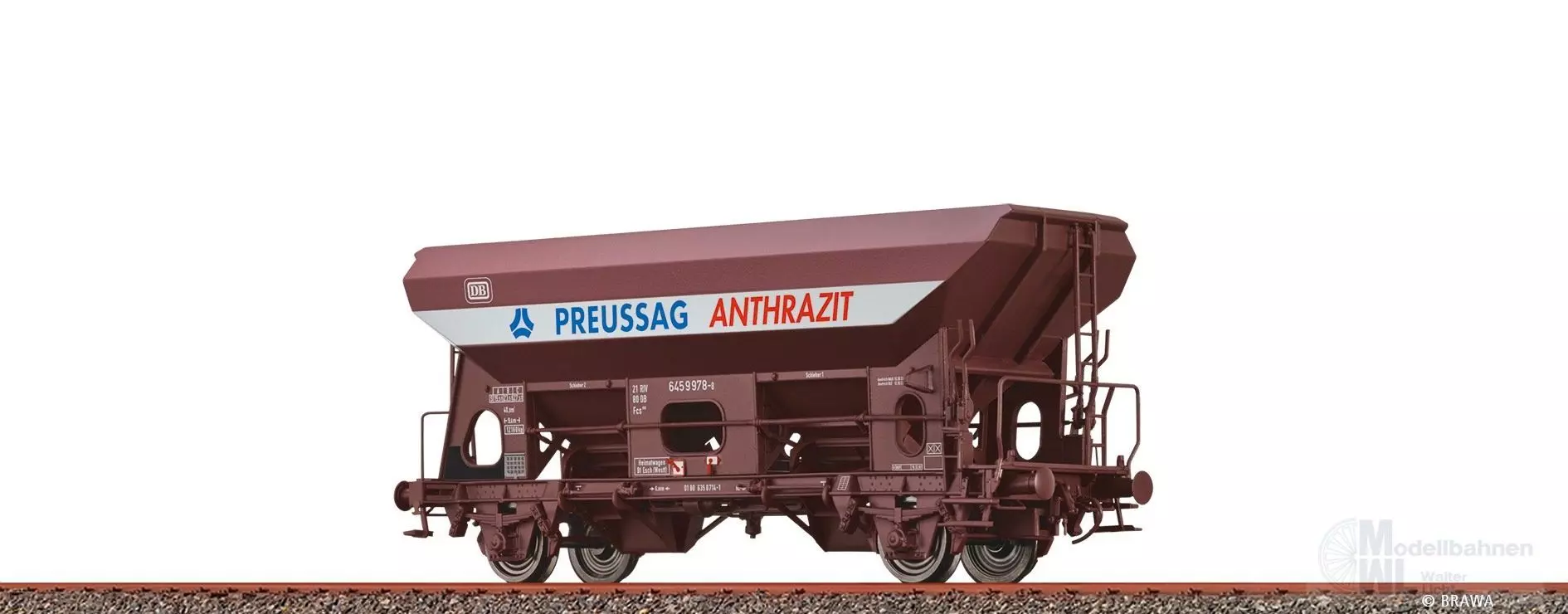 Brawa 49548 - Selbstentladewagen DB Ep.V Fcs092 Preussag H0/GL
