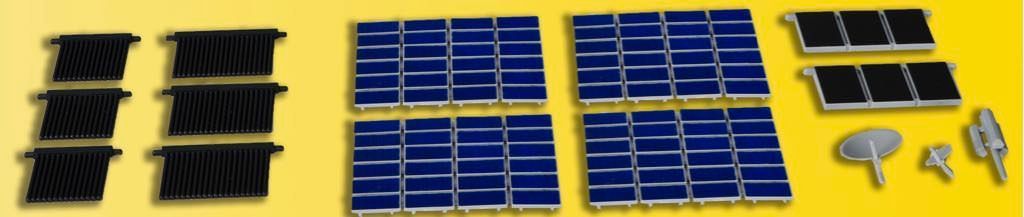 Kibri 38602 - Deko-Set Solar Röhren Photovoltaik H0 1:87