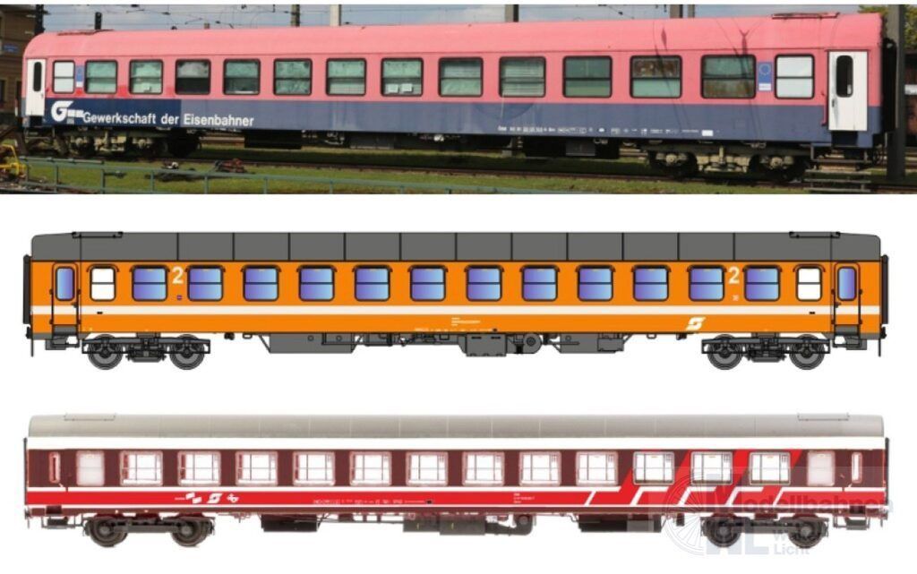 Jägerndorfer Modellbahn 90507 - Personenwagen ÖBB Ep.IV UIC-X 3.tlg. H0/GL