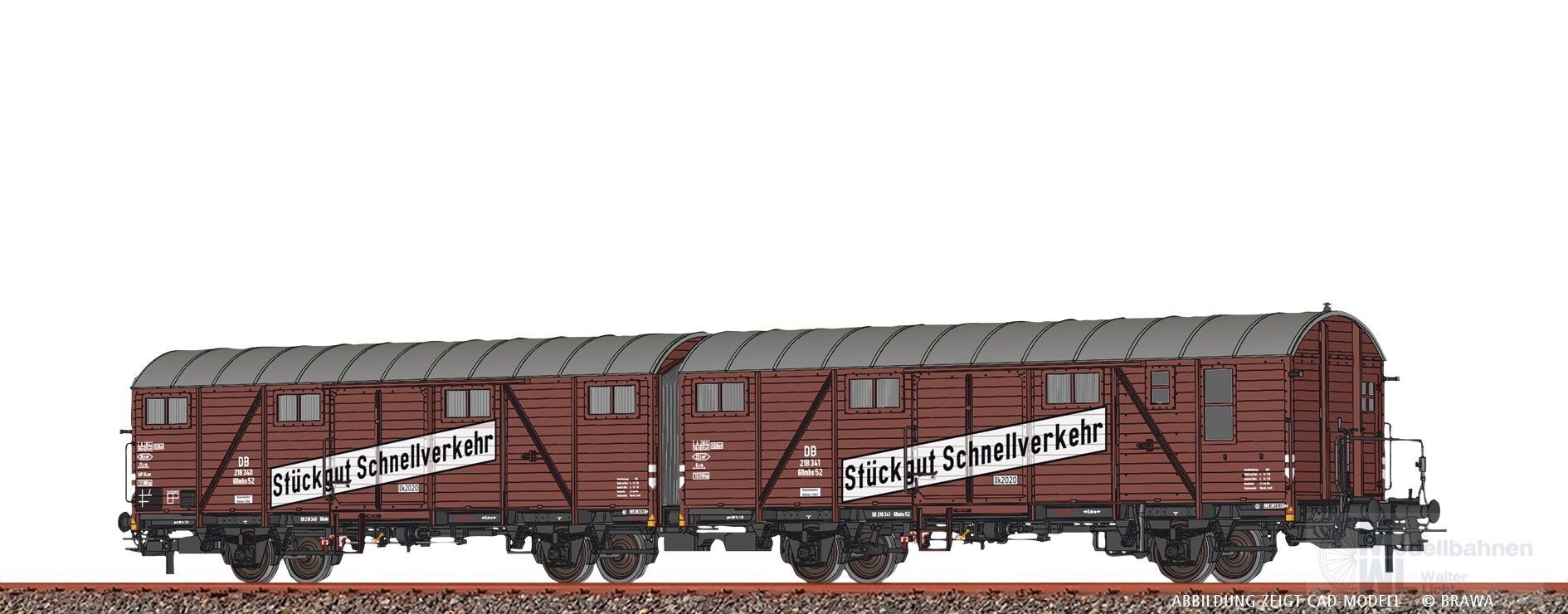 Brawa 51301 - Güterwageneinheit DB Ep.III Gllmehs52 H0/WS Brawa 51301 - Güterwageneinheit DB Ep.III Gllmehs52 H0/WS