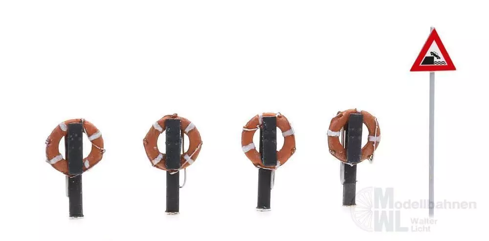 ARTITEC b.v. 387494 - Rettungsring an Pfosten H0 1:87