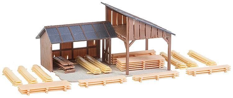 Faller 180498 - Holzlagerschuppen H0 1:87 Faller 180498 - Holzlagerschuppen H0 1:87