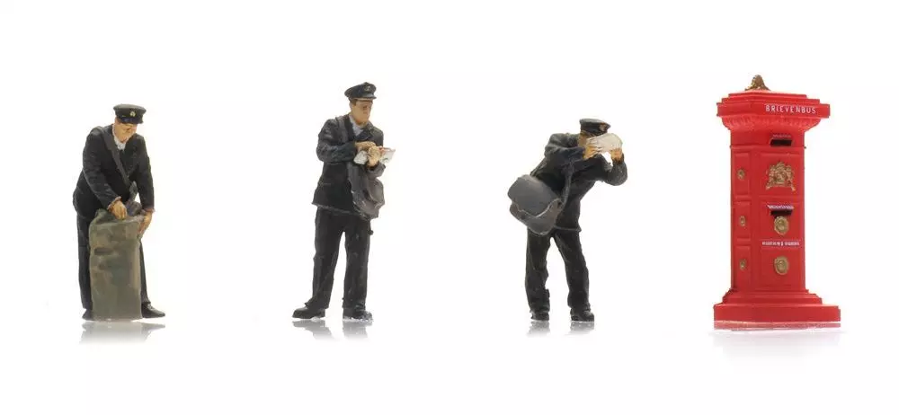 ARTITEC b.v. 5870051 - Postboten mit Briefkasten H0 1:87