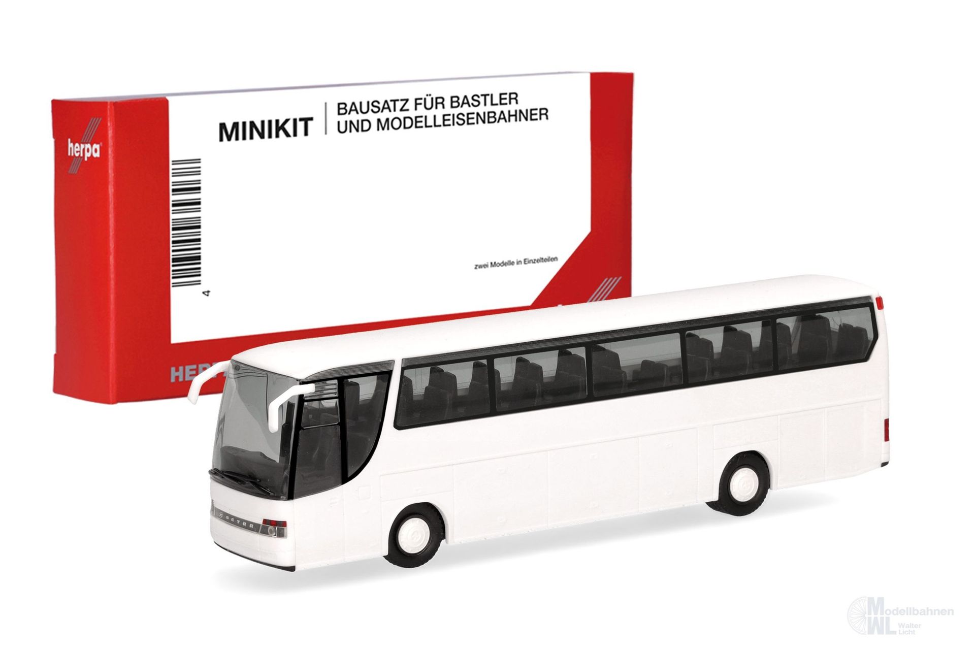 Herpa 014359 - MiKi Setra 315 HDH weiß 1 Stück H0 1:87