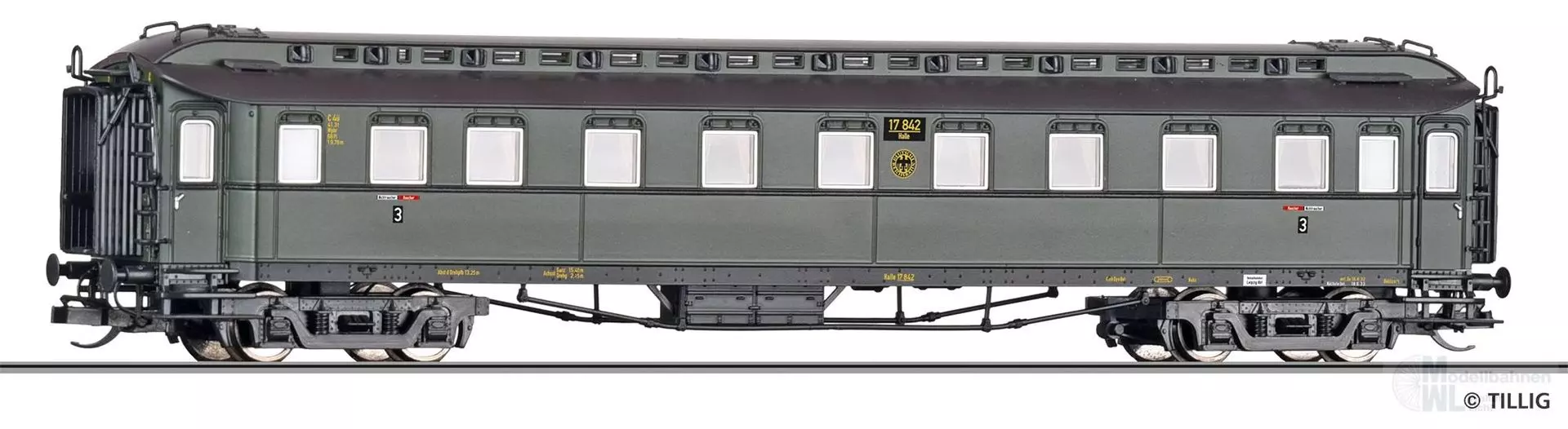Tillig 12002 - Personenwagen DRG Ep.II 3 Kl. C4ü TT 1:120