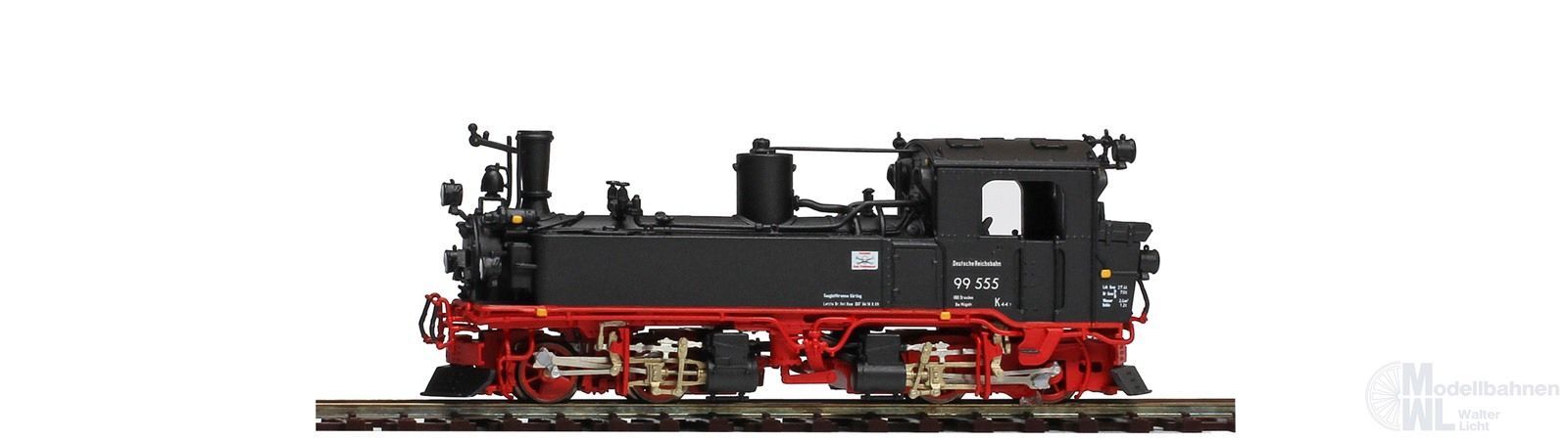 Bemo 1016845 - Dampflok BR 99 555 DR Ep.III Fertigmodell H0e