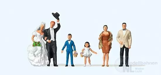 Preiser 10339 - Brautpaar mit Gästen H0 1:87
