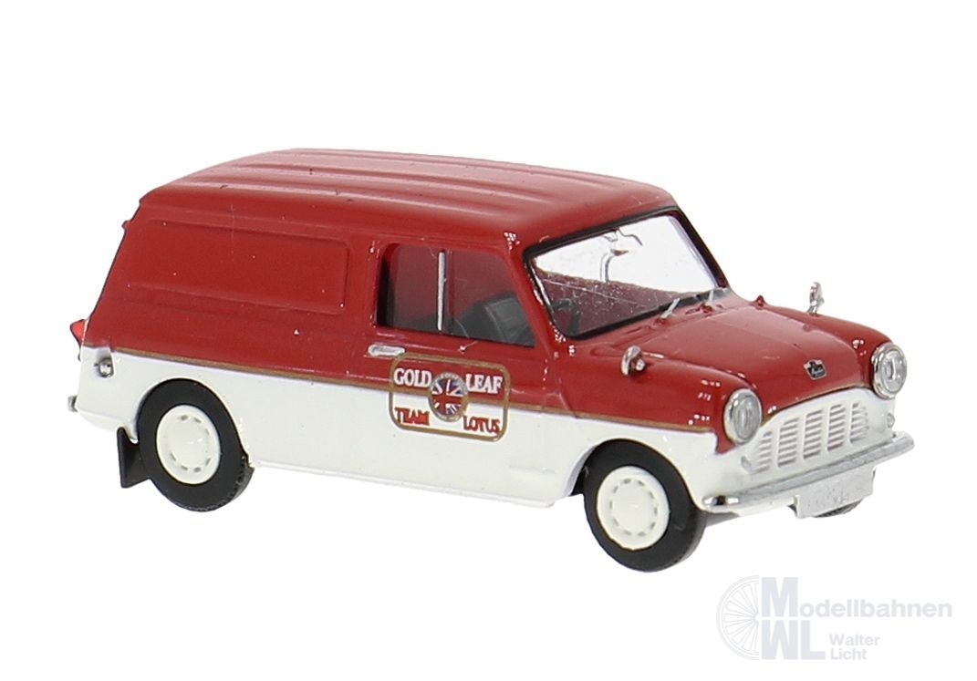Brekina 15364 - Austin Mini Coutryman gelb mit chequered flag H0 1:87