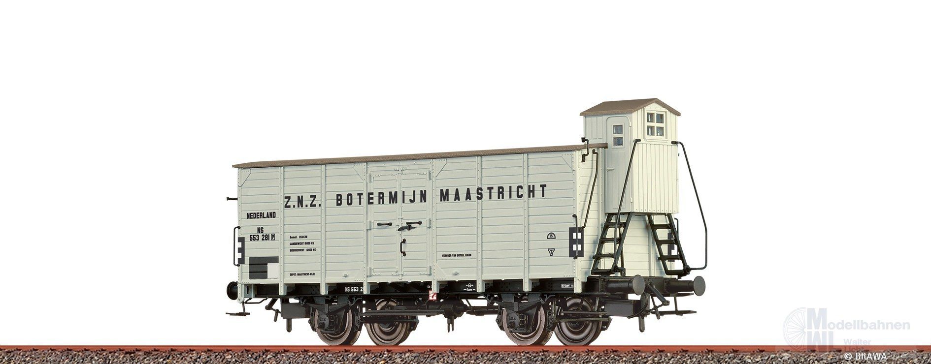 Brawa 49890 - Güterwagen ged. NS Ep.II Z.N.Z. Botermijn Maastricht H0/GL