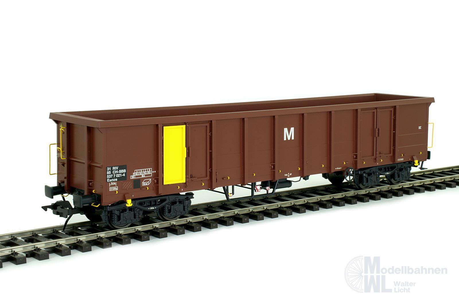 Lenz 42142-08 - Hochbordwagen SBB Ep.V Eanos braun-gelb Spur 0