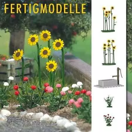 Busch 1232 - Sonnenblumen & Rosen H0 1:87