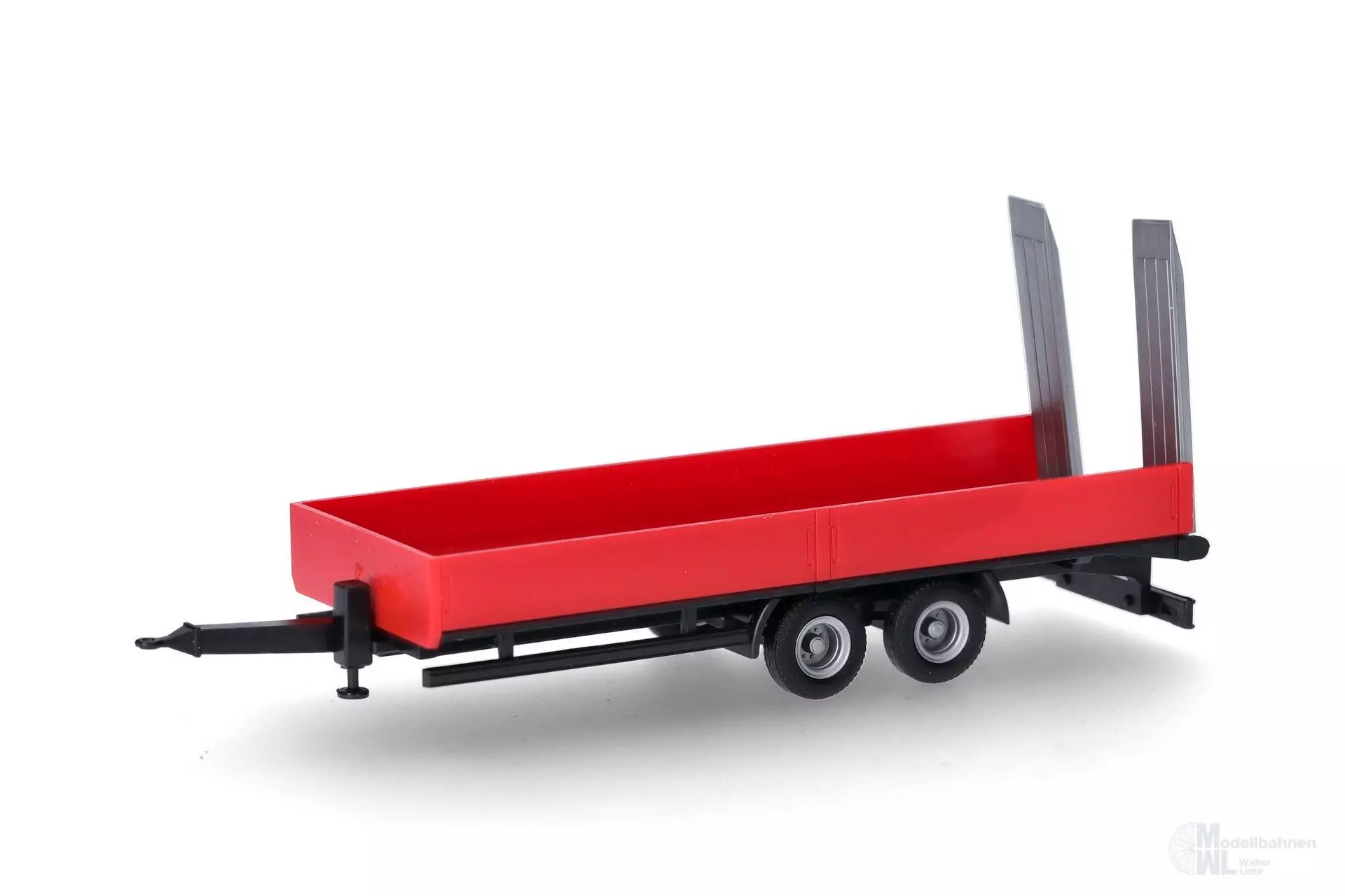 Herpa 076913-002 - LKW Tieflade-Tandemanhänger rot 2-achs H0 1:87