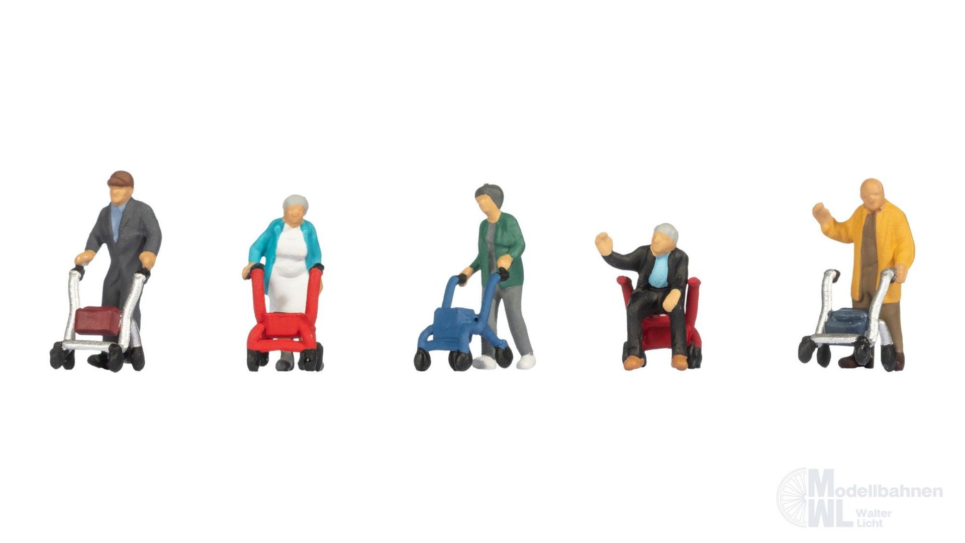 Noch 15549 - Senioren mit Rollator H0 1:87