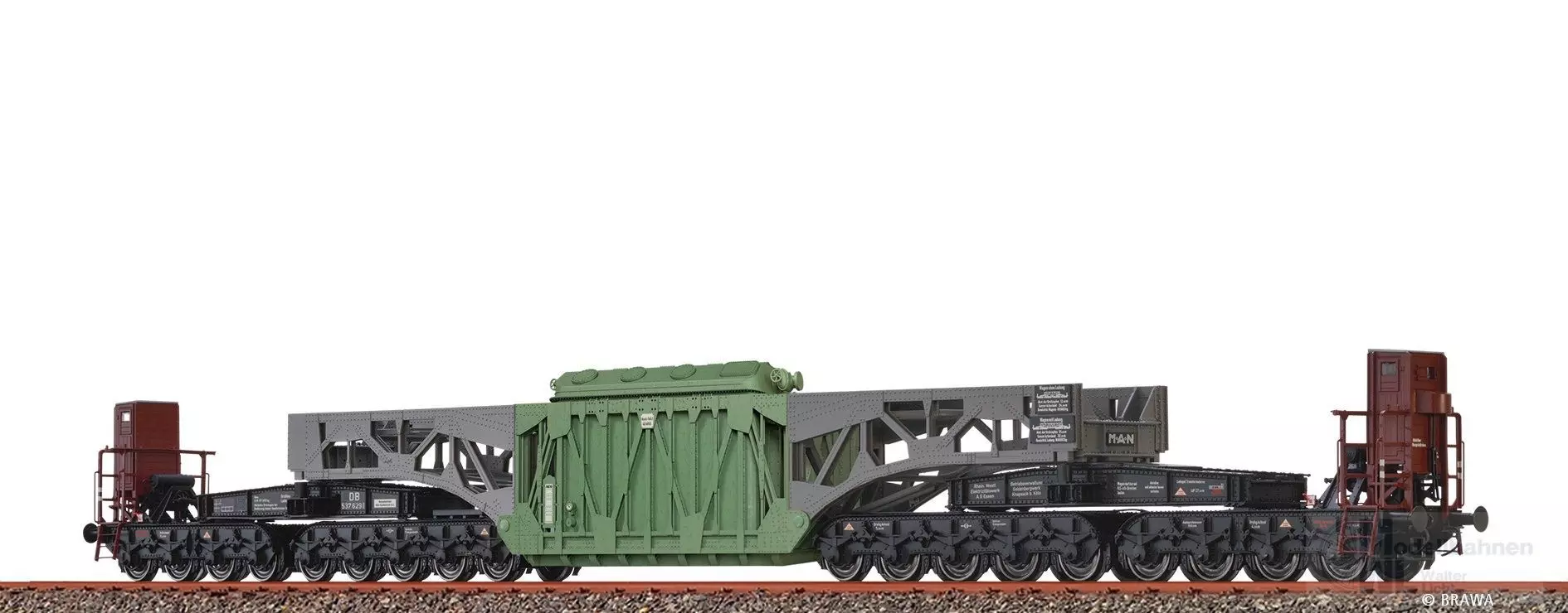 Brawa 51277 - Schwerlastwagen DB Ep.III SSt125 RWE H0/WS