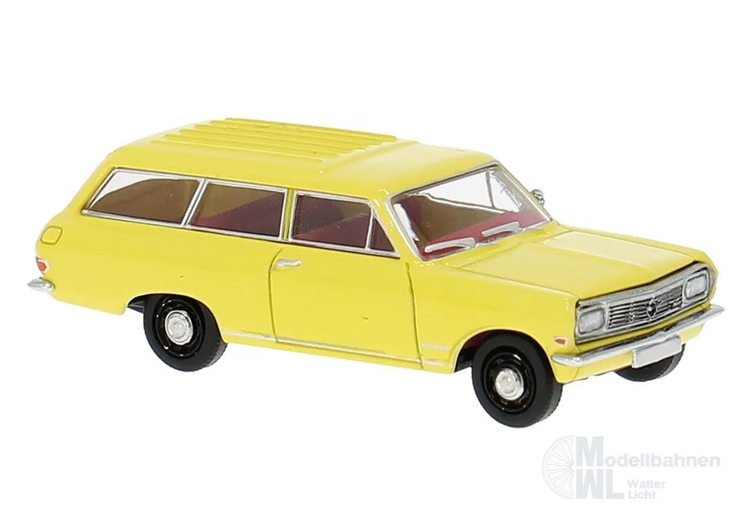 Brekina 20475 - Opel Rekord B CarAVan in hellgelb H0 1:87