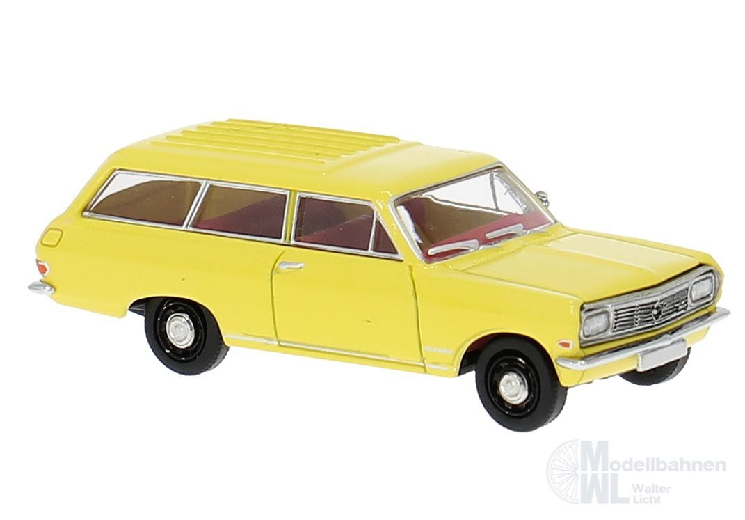 Brekina 20475 - Opel Rekord B CarAVan in hellgelb H0 1:87