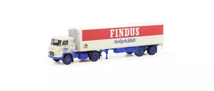 Herpa 87MBS026390 - Scania Vabis LB 76 Kühlkoffersattelzug Findus H0 1:87