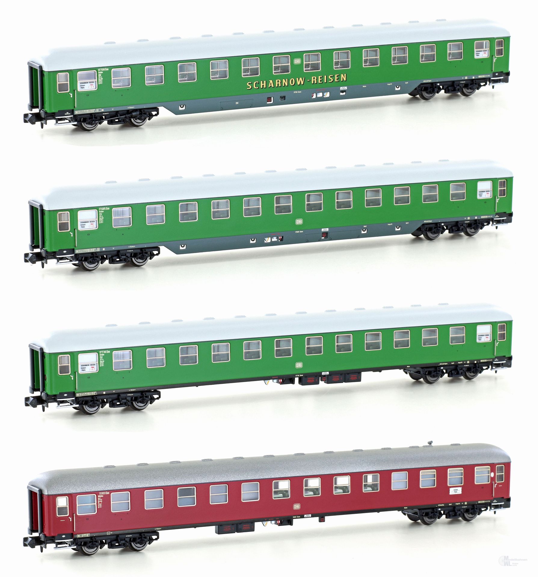 H22203 Hobbytrain 22203 - Scharnow Set 2 DB Ep.III 4.tlg. N 1:160