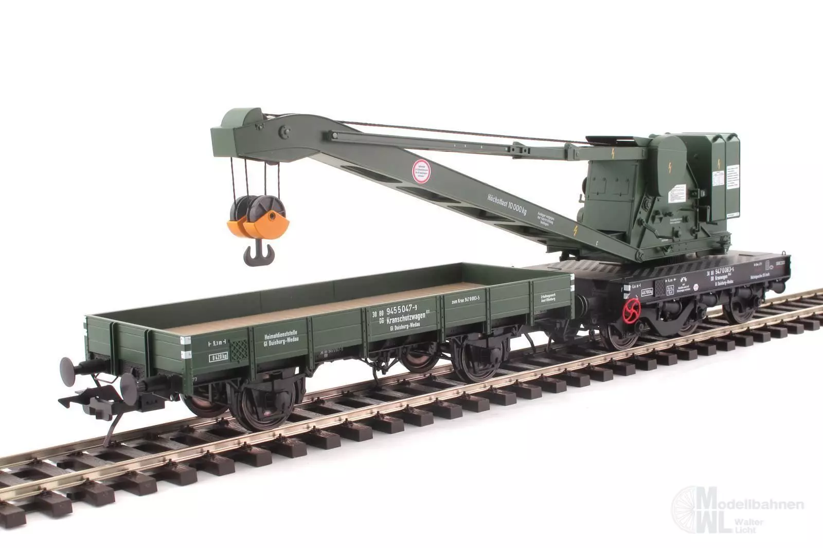 Lenz 42450-06 - Kran Wyhlen DB Ep.IV grün mit Schutzwagen Spur 0